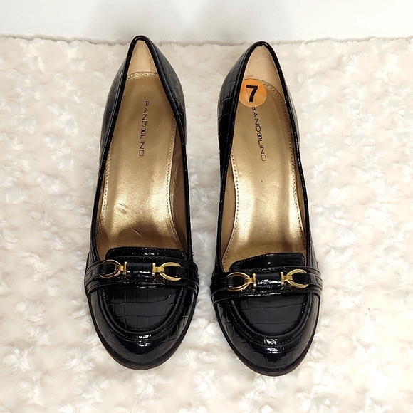 Bandalino Patten Leather Aligator Embossed Heels - Picture 4 of 16